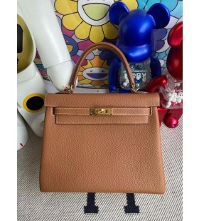 Kelly Togo Ck37 AltÄ±n kahverengi Ghw AltÄ±n DonanÄ±m 25cm Tam El YapÄ±mÄ±