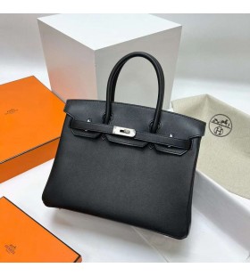 Birkin Swift Ck89 Siyah GümüŠDonanım Phw 30 cm Tam El Yapımı