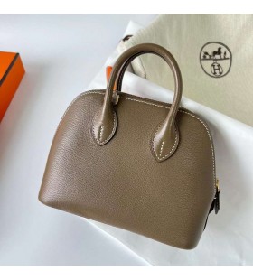 Mini Bolide Chevre Ck18 Etoupe Gri Altın Donanım Ghw 19 cm Tam El Yapımı