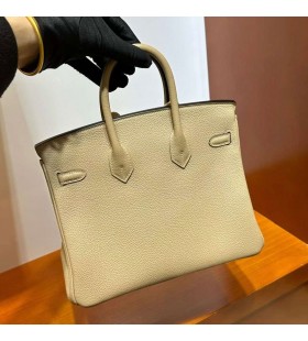 Birkin Togo S2 AÃ§Ä±k haki GÃ¼mÃ¼ÅŸ DonanÄ±m 25cm tam El YapÄ±mÄ± Phw