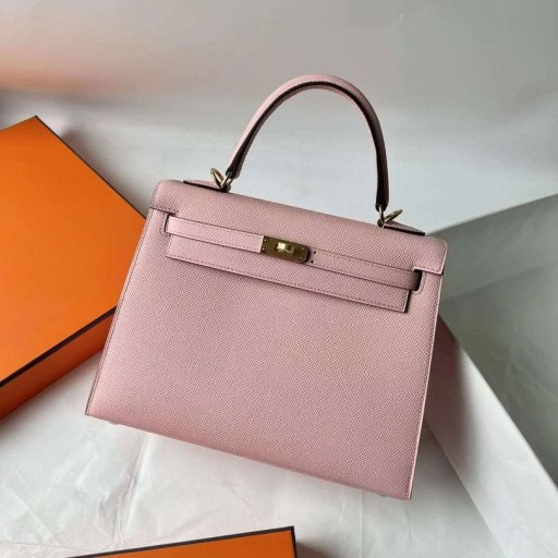 Kelly Epsom 3T Nueva Rosa de Oro de Hardware 25cm Completo hecho a Mano Ghw