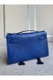 Mini pochette Lagarto 7T Azul eléctrica de Plata de Hardware PHW 22cm Completo hecho a Mano