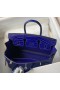 Birkin Toque Togo y brillante de cocodrilo Azul Hardware de Oro 25cm Completo hecho a Mano