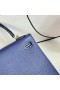 Kelly Toque de Epsom y Brillante de Cocodrilo Ck73 Gema azul Hardware de Oro GHW 25cm Completo hecho a Mano