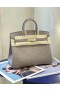 Birkin Avestruz Ck81 Griss el Hardware de Oro 25cm Completo hecho a Mano