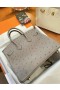 Birkin Avestruz Ck81 Griss el Hardware de Oro 25cm Completo hecho a Mano