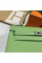 Kelly Epsom i3 Aguacate verde Hardware de Oro 25cm Completo hecho a Mano