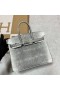 Birkin Lagarto 01 color Natural de Plata de Hardware 25cm Completo hecho a Mano