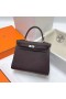 Kelly Togo Ck46 de ébano de Plata de Hardware Phw 25cm Completo hecho a Mano