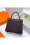 Kelly Togo Ck46 de ébano de Plata de Hardware Phw 25cm Completo hecho a Mano