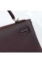 Kelly Togo Ck46 de ébano de Plata de Hardware Phw 25cm Completo hecho a Mano