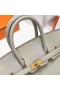 Birkin Togo Ck80 gris Perla de Oro de Hardware Ghw 25cm Completo hecho a Mano