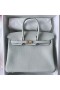 Birkin Togo 0W Cristal gris Hardware de Oro Ghw 25cm Completo hecho a Mano