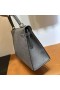 Kelly Lagarto 84 Gris Profundo el Hardware de Oro 25cm Completo hecho a Mano Ghw