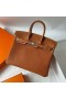 Los bolsos Birkin de Barenia Cc34 Oro Profundo Marrón Plata de Hardware 25cm Completo hecho a Mano Phw