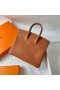 Los bolsos Birkin de Barenia Cc34 Oro Profundo Marrón Plata de Hardware 25cm Completo hecho a Mano Phw