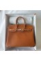 Los bolsos Birkin de Barenia Cc34 Oro Profundo Marrón Plata de Hardware 25cm Completo hecho a Mano Phw