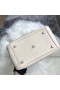 Lindy Clemence Ck10 de color Blanco Cremoso de Plata de Hardware 26cm Completo hecho a Mano Phw
