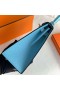 Kelly Epsom 7N Candy Blue Hardware de Oro 25cm Completo hecho a Mano Ghw