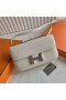 Bolsas de Constanza elan Epsom Ck10 Crema Blanco de Plata de Hardware 23cm de Full hechos a Mano Phw