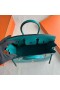 Birkin Mate de Cocodrilo Cocodrilo 7F azul pavo real de Oro de Hardware 25cm Completo hecho a Mano Ghw