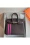 Birkin Togo & swift Ck47 de Chocolate y Rosa de Plata de Hardware 25cm Completo hecho a Mano Phw