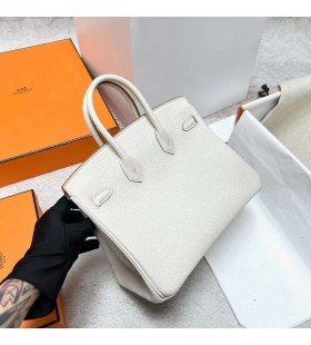 Birkin Togo 8L de Hielo de Oro Blanco de Hardware Ghw 25cm Completo hecho a Mano