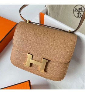 Constanza Epsom 0M TÃ© de color Caqui de Oro de Hardware Ghw 18cm Completo hecho a Mano