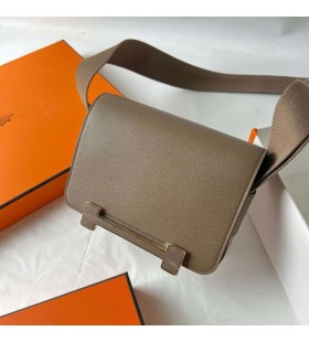 Geta Chever Ck18 color cáñamo Gris Hardware de Oro 20cm Completo hecho a Mano Ghw