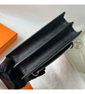 Roulis Avestruz Ck89 Negro de Plata de Hardware 18cm Completo hecho a Mano Phw