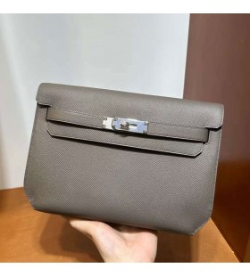 Kelly Depeches Epsom 8F Tinware gris Plata de Hardware 25cm Completo hecho a Mano Phw