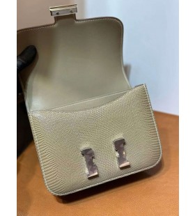 Constanza Brillante Lagarto Ck17 Cáñamo gris Plata de Hardware 18cm Completo hecho a Mano Phw