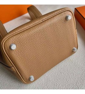 Picotin Clemence 4B galletas de color Caqui Plata de Hardware 18cm Completo hecho a Mano Phw