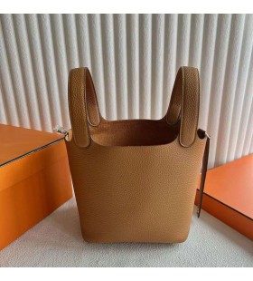 Picotin Clemence 2S de sésamo marrón de Oro de Hardware 18cm Completo hecho a Mano Ghw