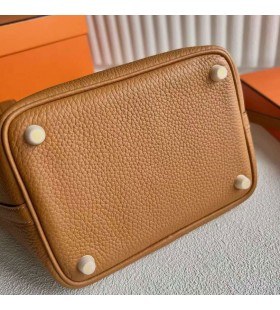 Picotin Clemence 2S de sésamo marrón de Oro de Hardware 18cm Completo hecho a Mano Ghw