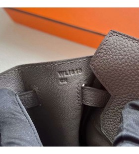 Birkin Togo 8F tinware gris Hardware de Oro 25cm Completo hecho a Mano Ghw