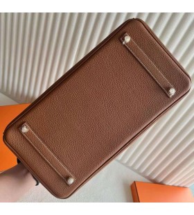 Birkin Togo Ck37 Marrón de Oro de Oro de Hardware 35cm Completo hecho a Mano Ghw