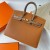Birkin Sellier Epsom Ck37 Golden Brown & Ck18 color cáñamo Gris Hardware de Oro Ghw 25cm Completo hecho a Mano