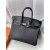 Birkin Chevre Ck89 Negro Hardware de Oro 25cm Completo hecho a Mano Ghw