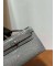 كيلي Pochette لامعة التمساح التمساح 0V الكريستال الفضي الرمادي الأجهزة 22cm كامل اليدوية Phw