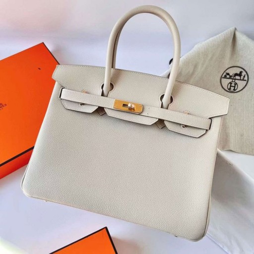 بيركين توغو Ck10 دسم الأبيض الأجهزة الذهب 30cm Ghw كامل اليدوية