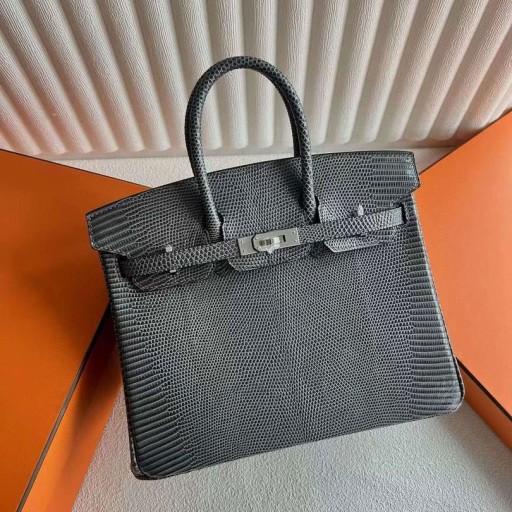 بيركين سحلية Ck84 العميق رمادي فضي الأجهزة 25cm كامل اليدوية Phw