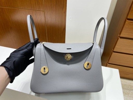 Lindy TC 0L Šedá meyer Zlatý Hardware GHW 26cm Plný Handmade