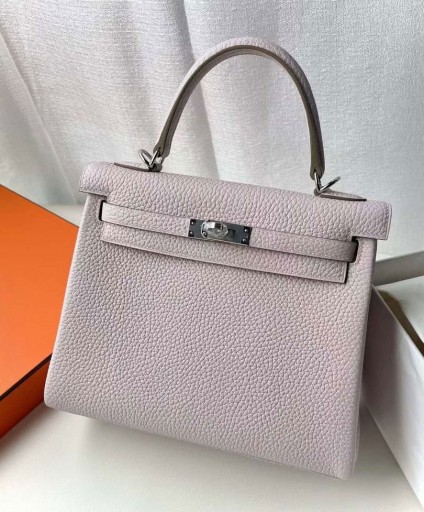Kelly Clemence 09 Světle Fialová Růžová Stříbrná Hardware 25cm Plné Ruční Phw
