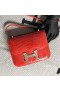 Constance Aligátor Lesklá Ferrari červená Stříbrná Hardware 19cm Plná Ruční práce