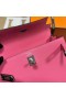 Kelly Swift 8W rtěnka růžová Stříbrná Hardware 25cm Plný Handmade