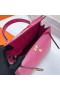 Kelly Lesklé Porosus Krokodýl Hluboké candy pink Gold Hardware Ghw 25cm Plný Handmade