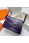 Lindy Matný Nilo Krokodýl Ck95 hroznová fialová Stříbrná Hardware Phw 26cm Plný Handmade
