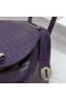 Lindy Matný Nilo Krokodýl Ck95 hroznová fialová Stříbrná Hardware Phw 26cm Plný Handmade