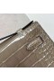 Mini Kelly Pochette Lesklý Alligator krokodýl Ck81 Griss Zlatý Hardware Ghw 22cm Plný Handmade